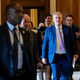 House Minority Leader Kevin McCarthy (R-CA) is followed by reporters as he walks to his office in the U.S. Capitol Building on May 12, 2022, in Washington, DC.